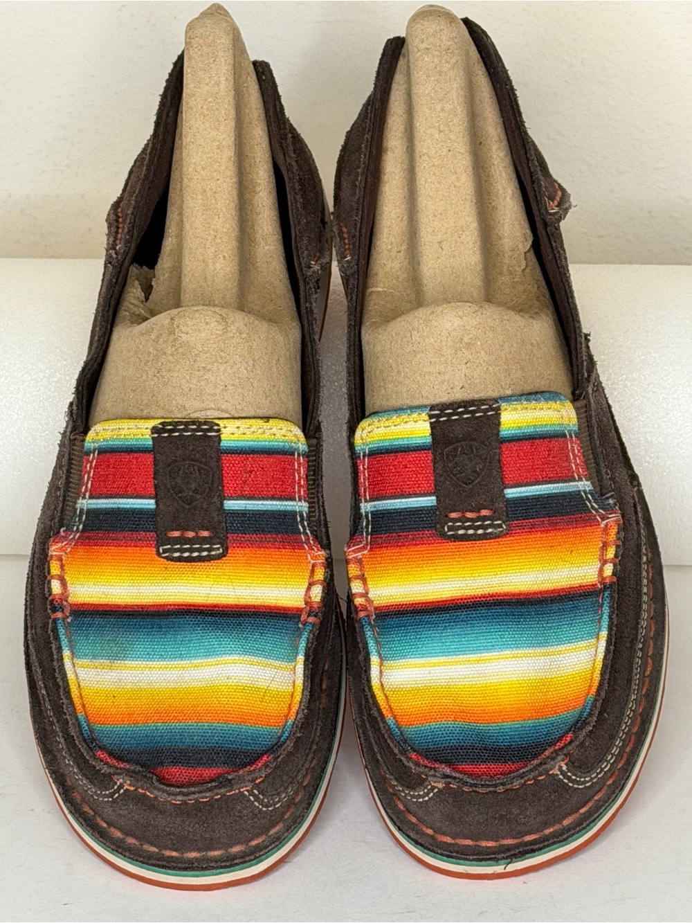 Ariat Cruiser Slip On Moccasins Suede Serape Blanket Print Shoes Women's 8.5
